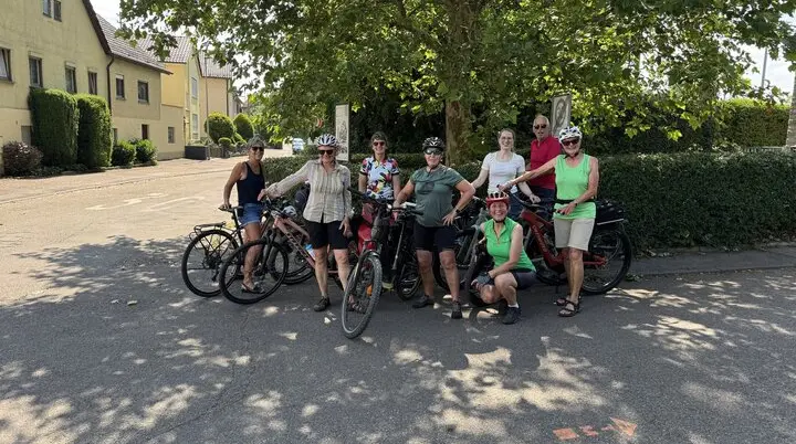 Radler*innen unterwegs bei der Auftakttour zum Stadtradeln 2025 | © DAV Heilbronn